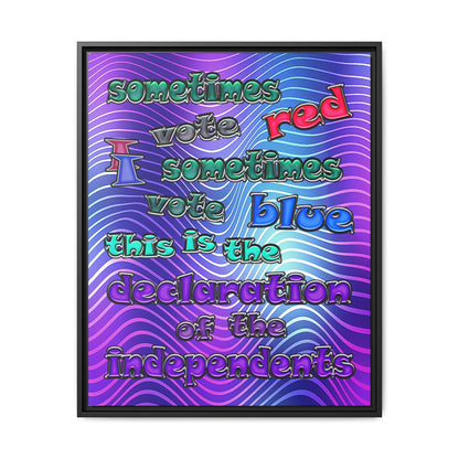 declaration of the independents - framed canvas art (purple wave)