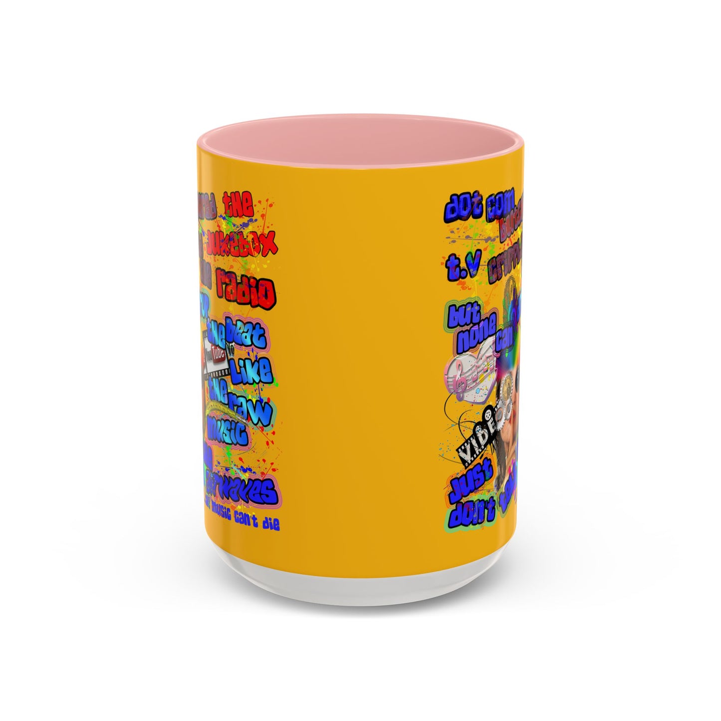 drop the beat - Accent Mug (yellow)