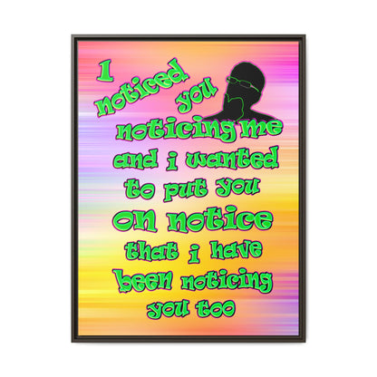 noticed you noticing - framed canvas art (color blur)