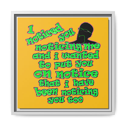noticed you noticing - framed canvas art (yellow)