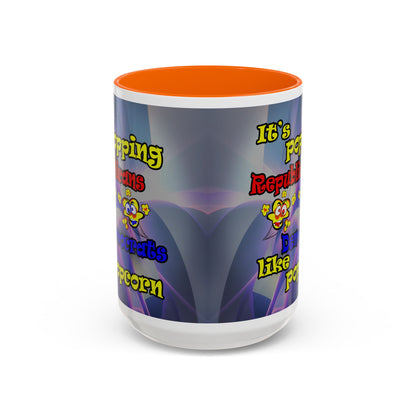 popping like popcorn - Accent Mug (grey-pink wave)