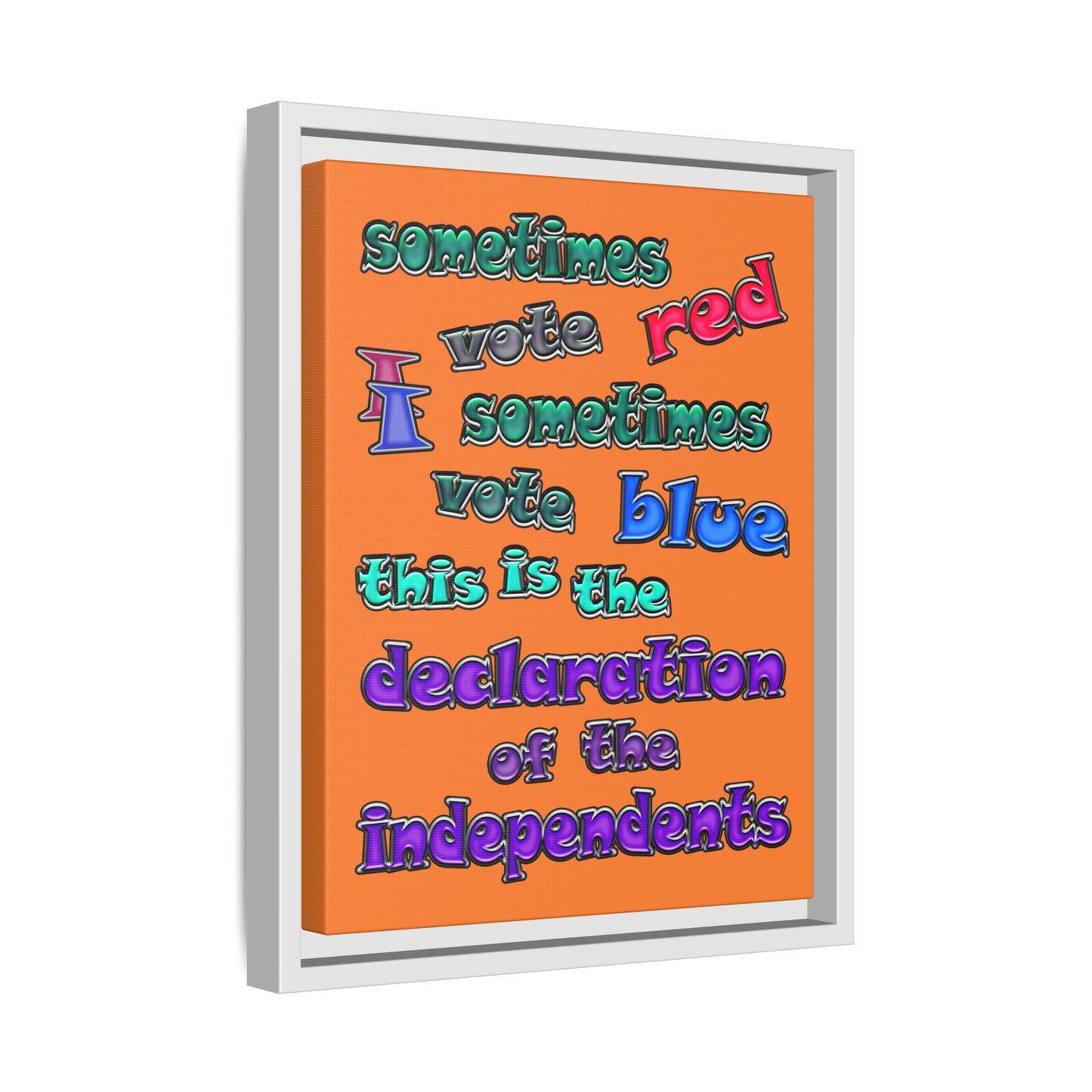 declaration of the independents - framed canvas art (crusta)