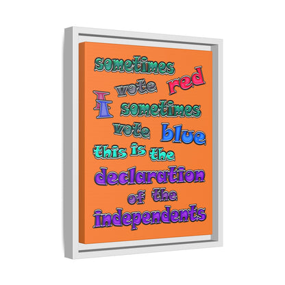 declaration of the independents - framed canvas art (crusta)