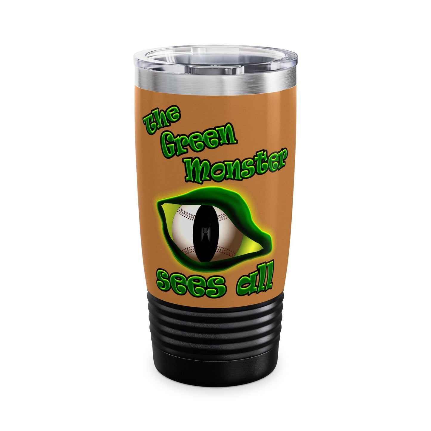 green monster - Ringneck Tumbler, 20oz (light brown)