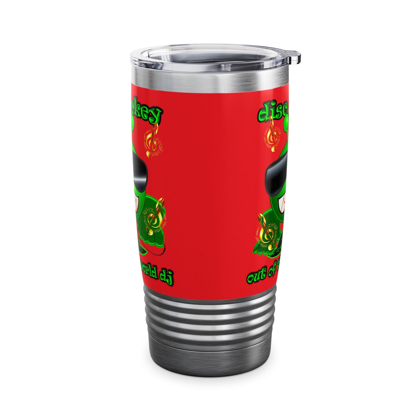 disc jockey - Ringneck Tumbler, 20oz (red)
