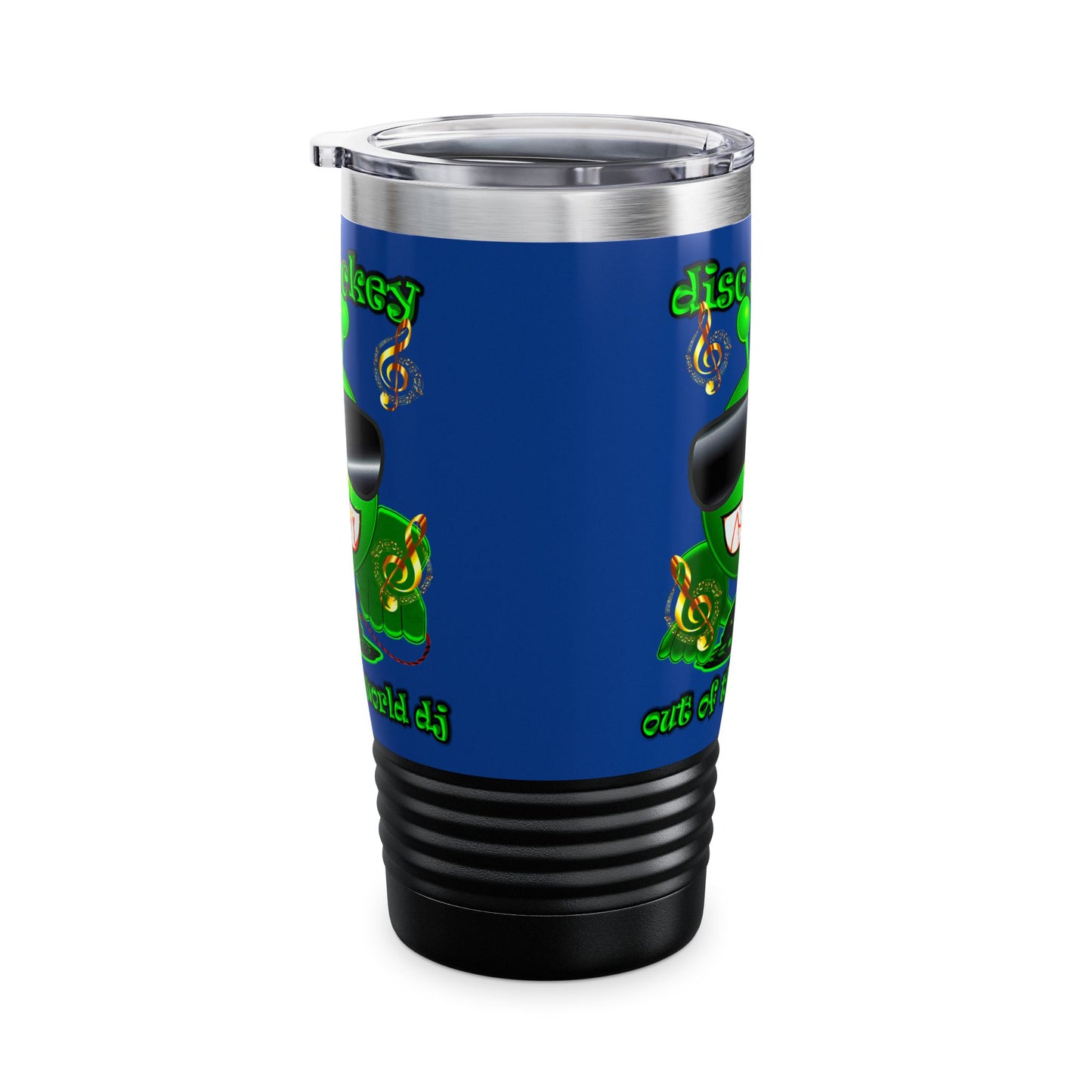 disc jockey - Ringneck Tumbler, 20oz (dark blue)