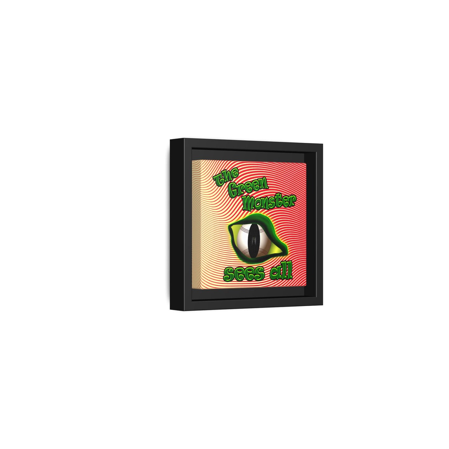 green monster - framed canvas art (yellow-orange wave)