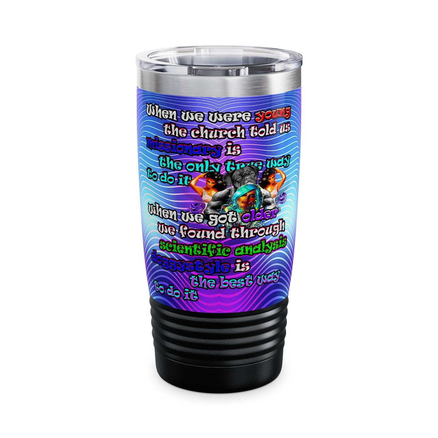 doggystyle - Ringneck Tumbler, 20oz (purple wave)