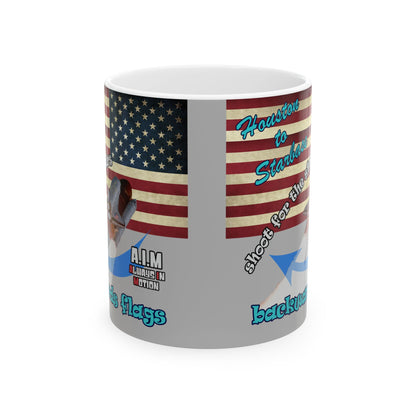 shoot for the stars - White Mug (light grey)