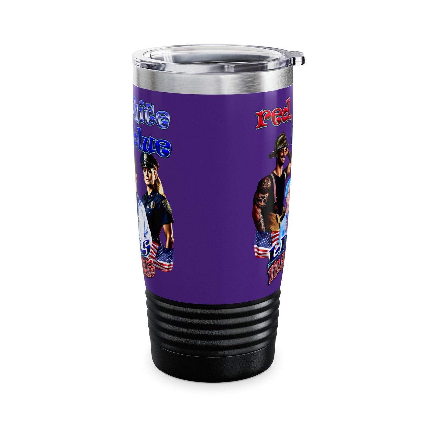 rw&b lives matter - Ringneck Tumbler, 20oz (purple)