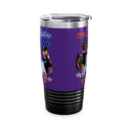 rw&b lives matter - Ringneck Tumbler, 20oz (purple)