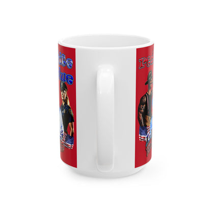 rw&b lives matter - White Mug (dark red)