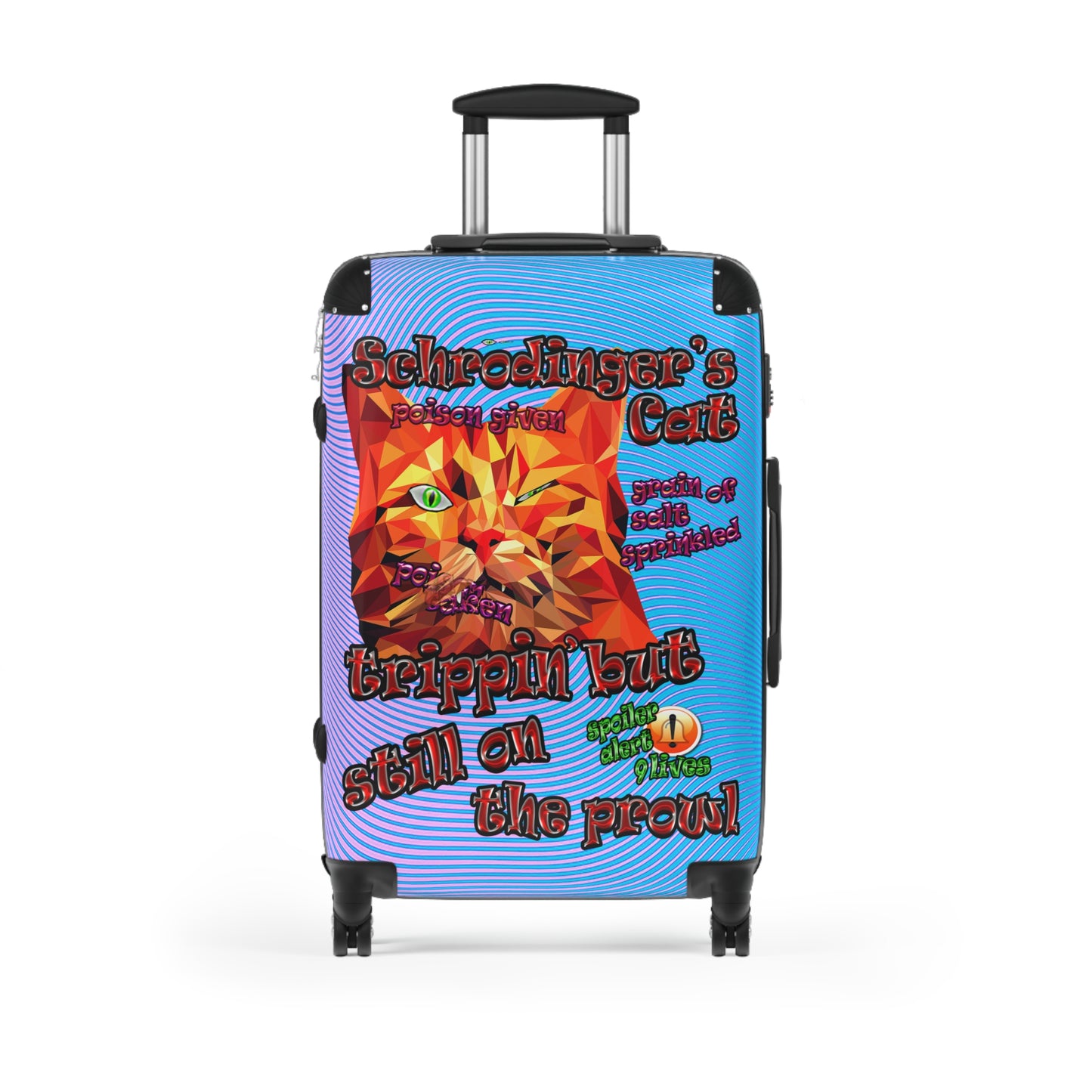 schrodinger's cat - Suitcase (light blue-purple wave)