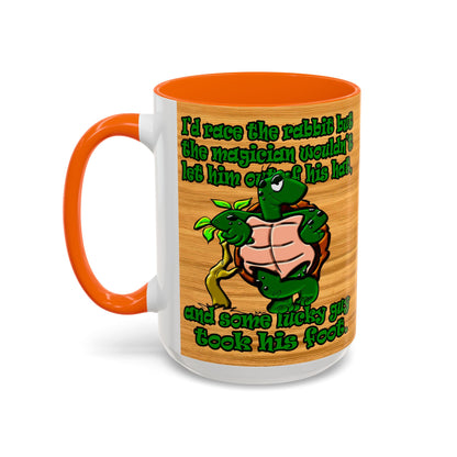 turtle race - Accent Mug (butterscotch wood finish)