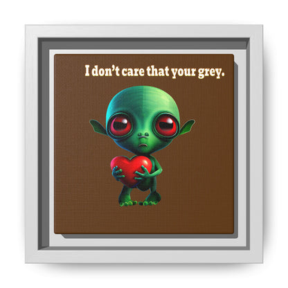 I don't care that your grey - framed canvas art (brown)
