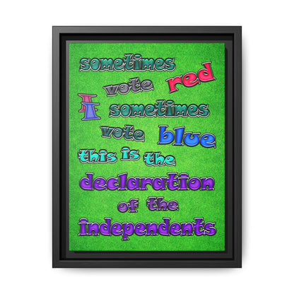 declaration of the independents - framed canvas art (green turf)