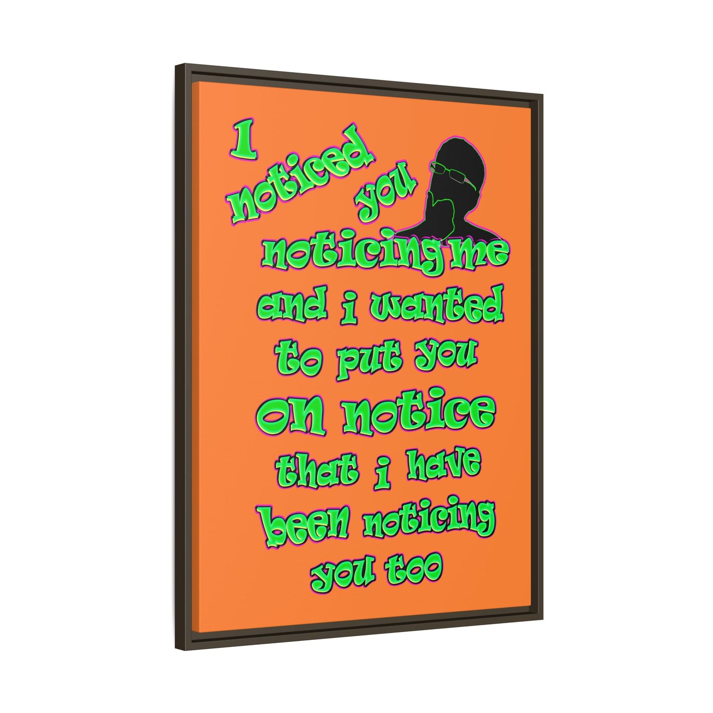 noticed you noticing - framed canvas art (crusta)