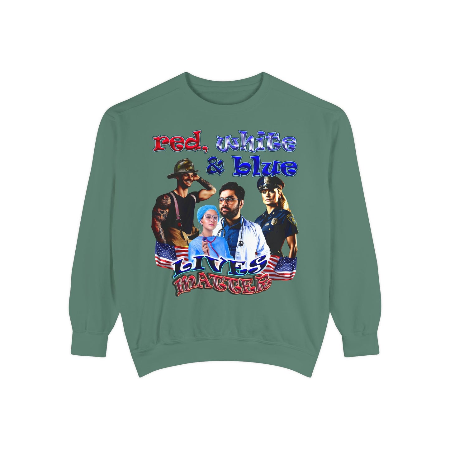 rw&b lives matter - Unisex Garment-Dyed Sweatshirt