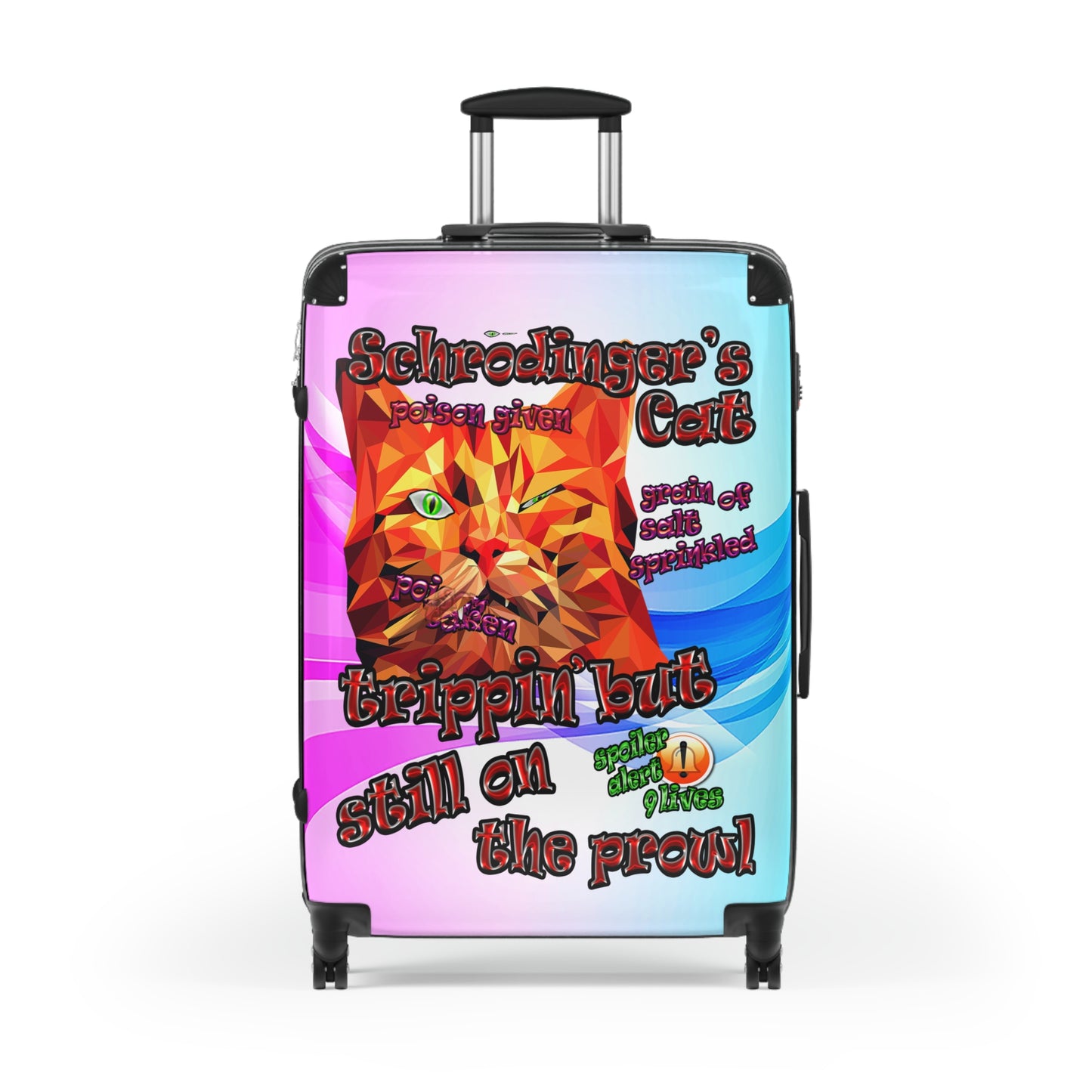 schrodinger's cat - Suitcase (light blue-pink wave)