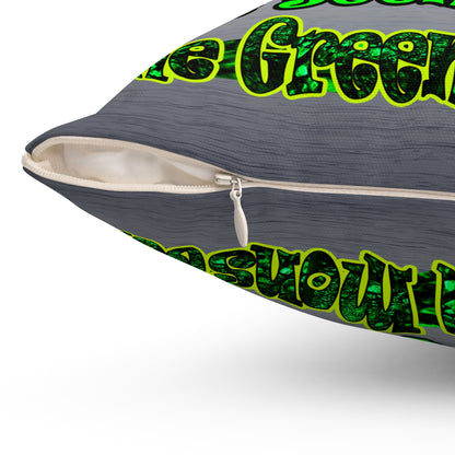 christmas spirits of boston - Spun Polyester Square Pillow - (brushed nickel)