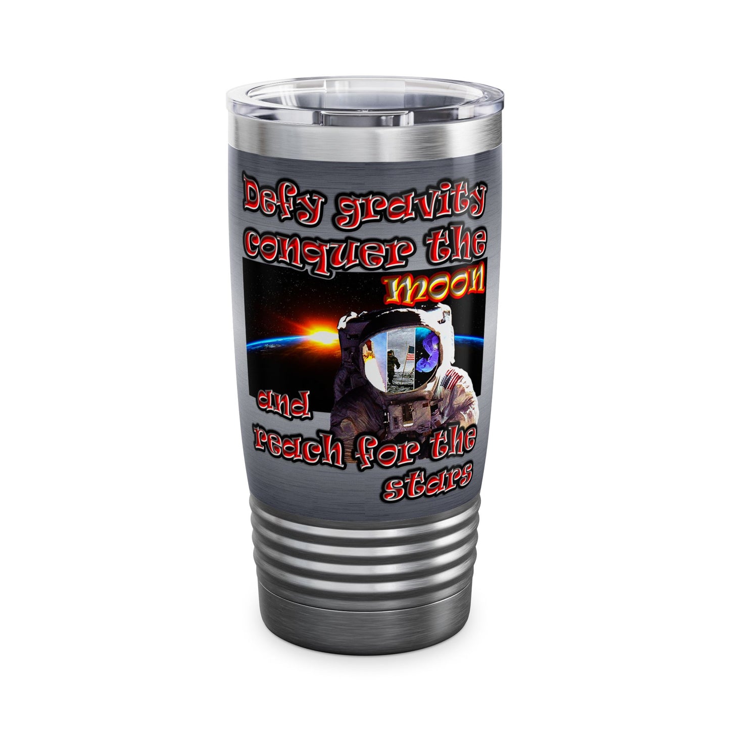 defy conquer reach - Ringneck Tumbler, 20oz (brushed nickel)