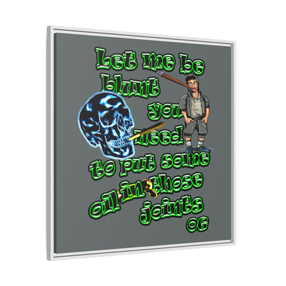 og - framed canvas art (dark grey)