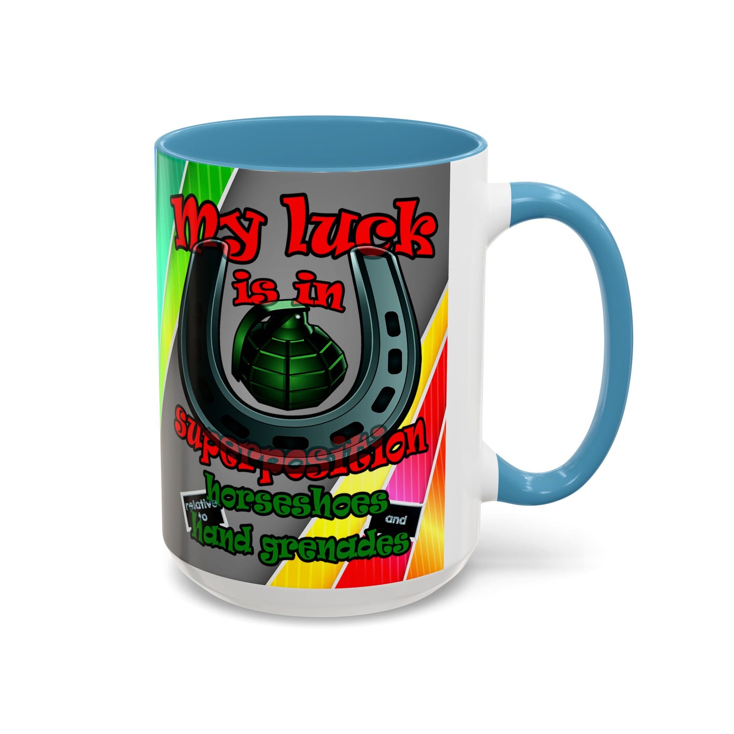 my luck - Accent Mug (rainbow split)