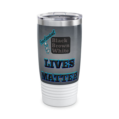 irrelevant - Ringneck Tumbler, 20oz (grey-light grey)
