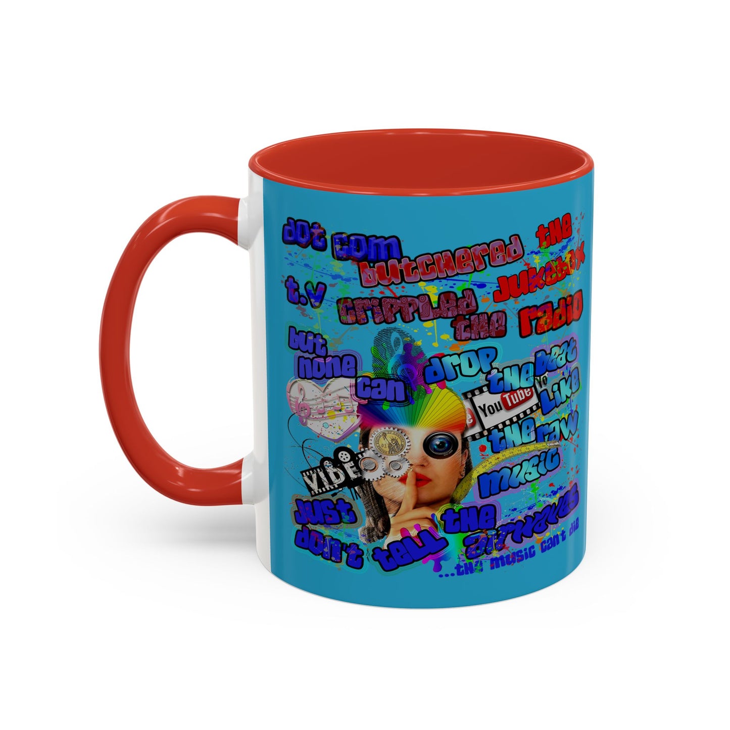 drop the beat - Accent Mug (turquoise)