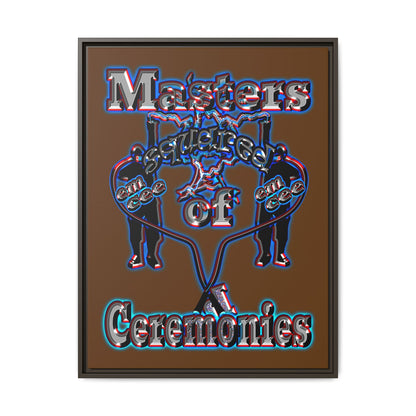 em cee squared - framed canvas art (brown)