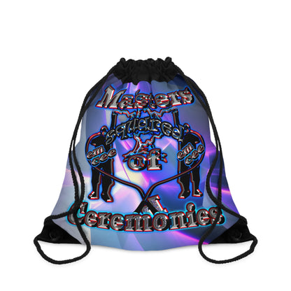 em cee squared - Drawstring Bag (grey-pink wave)