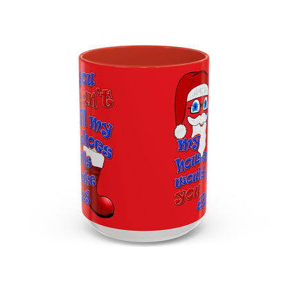 santa's shoes - Accent Mug (red)