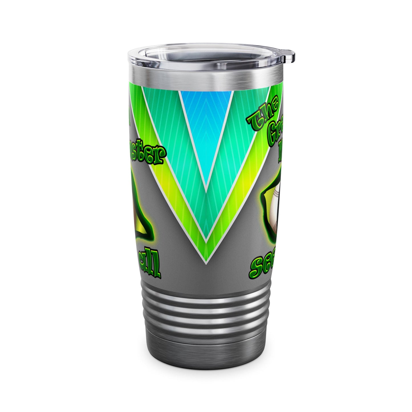 green monster - Ringneck Tumbler, 20oz (rainbow split)