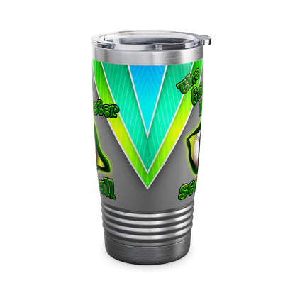 green monster - Ringneck Tumbler, 20oz (rainbow split)