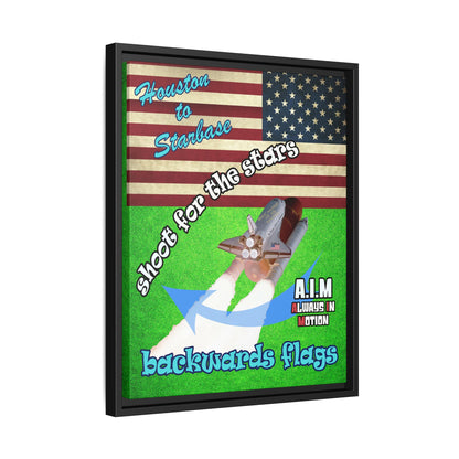 shoot for the stars - framed canvas art (green turf)