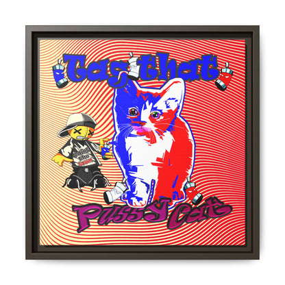 tag that - framed canvas art (yellow-orange wave)