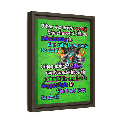 doggystyle - framed canvas art (green turf)