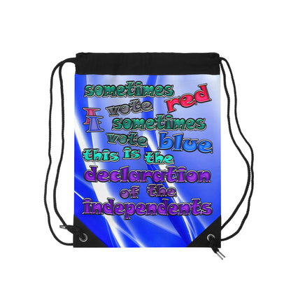 declaration of the independents - Drawstring Bag (blue-white wave)