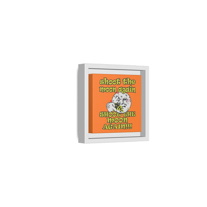 shoot the moon again - framed canvas art (crusta)