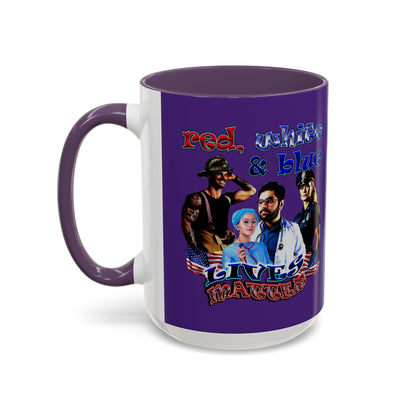 rw&b lives matter - Accent Mug (purple)