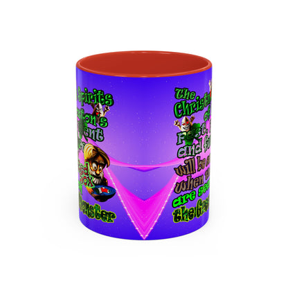 christmas spirits of boston - Accent Mug (purple-pink wave)