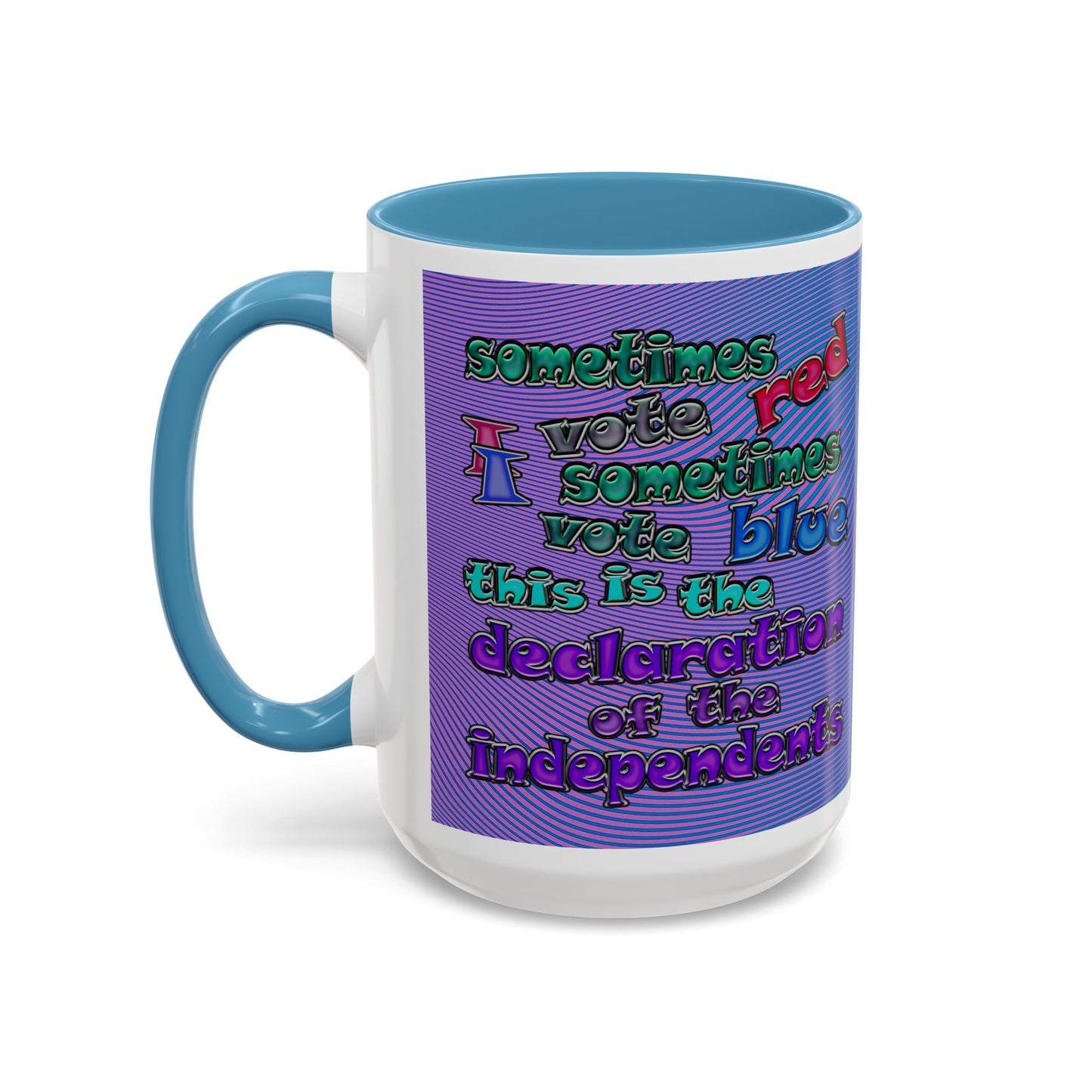 declaration of the independents - Accent Mug (light blue-purple wave)