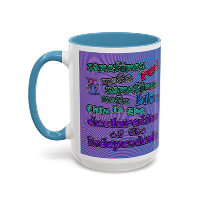 declaration of the independents - Accent Mug (light blue-purple wave)