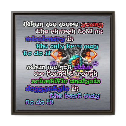 doggystyle - framed canvas art (brushed nickel)