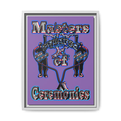 em cee squared - framed canvas art (light purple)