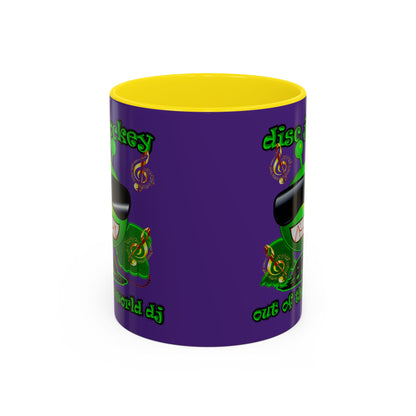 disc jockey - Accent Mug (purple)