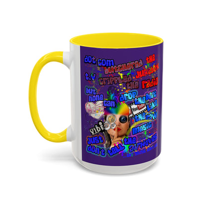 drop the beat - Accent Mug (purple)