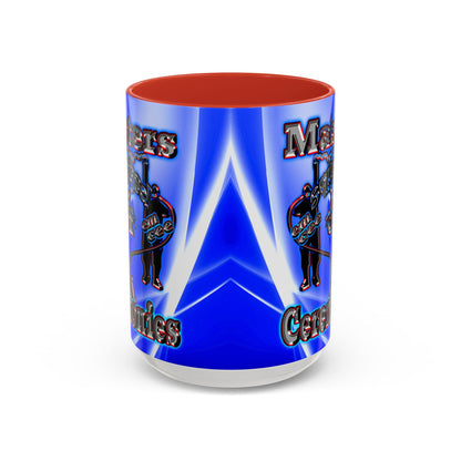 em cee squared - Accent Mug (blue-white wave)