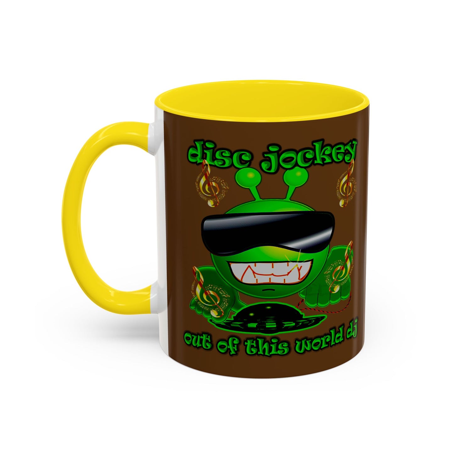 disc jockey - Accent Mug (brown)