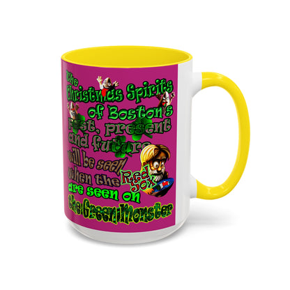christmas spirits of boston - Accent Mug (pink)